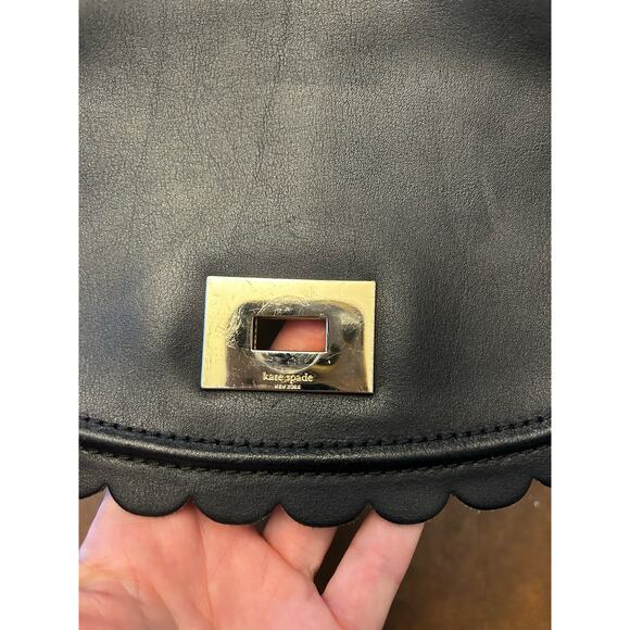 KATE SPADE MAPLE COURT ZANI LEATHER CROSS BODY BLACK SHOULDER BAG - Picture 7 of 11